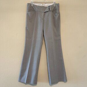 Charlotte Russe Blue White Pinstripe Wide Leg Mid rise Stretch Casual Pants 4